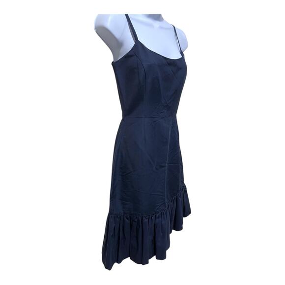 Kate Spade Size 0 Talitha Midnight Navy Blue Ruffle Hem Dress Size 0 *no belt* - Picture 7 of 13